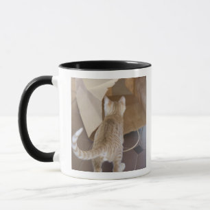 Kitten Looking into the Abyss of a Bag Mug