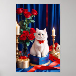 Kitten Love Tender Romantic Beautiful Gift Poster