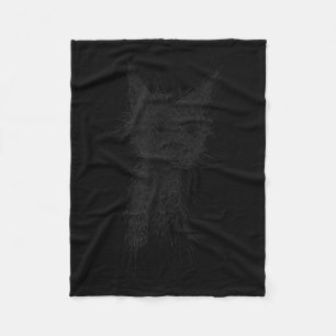 Kitten Lover Abstract Scribble Art Cute Cat Cat  Fleece Blanket