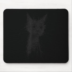 Kitten Lover Abstract Scribble Art Cute Cat Cat Mouse Mat