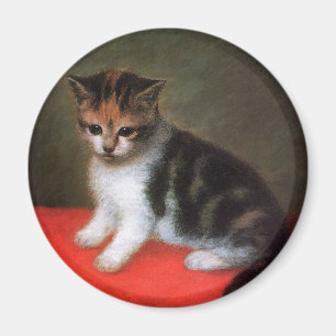 Kitten Magnet: Vintage Art by George Stubbs Magnet