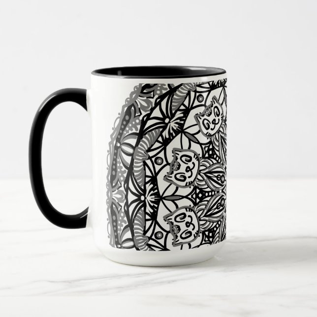 Kitten Mandala Mug (Left)