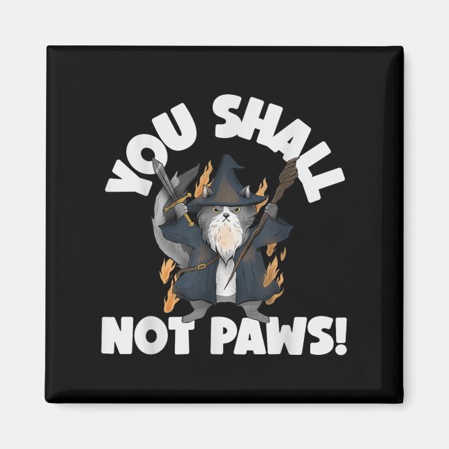 Kitten Meow Parody Movie Funny Cat Wizard You Shal Magnet (Front)