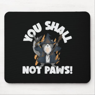 Kitten Meow Parody Movie Funny Cat Wizard You Shal Mouse Mat
