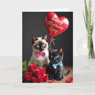 Kitten Mothers Day Wish Card