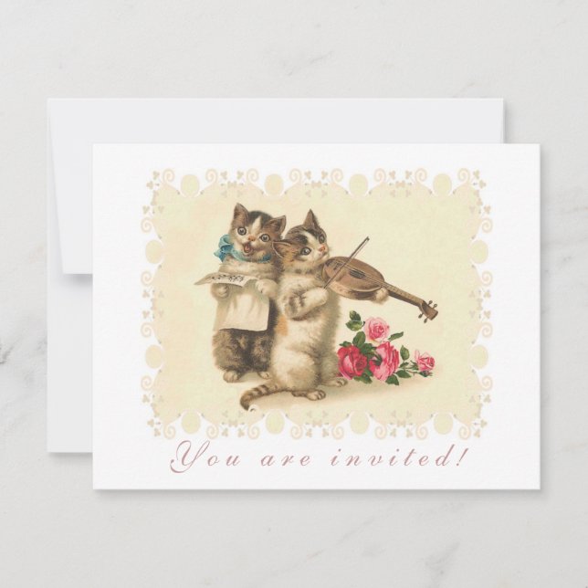 Kitten Music Recital Invitation (Front)