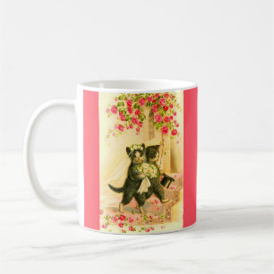 kitten newlyweds coffee mug