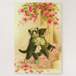 kitten newlyweds jigsaw puzzle<br><div class="desc">Very possibly this could rank as the cutest image in HISTORY.  Plus it looks great on all kinds of EVERYTHING.  Wanna see more old? Here's the Facebook page for my store: www.facebook.com/the_olden_eye And here's my blog! www.fullservicebohemian.blogspot.com</div>