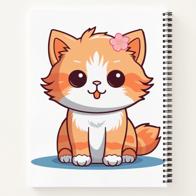 Kitten Notebook Gift – Kitten Aesthetic Design (Back)