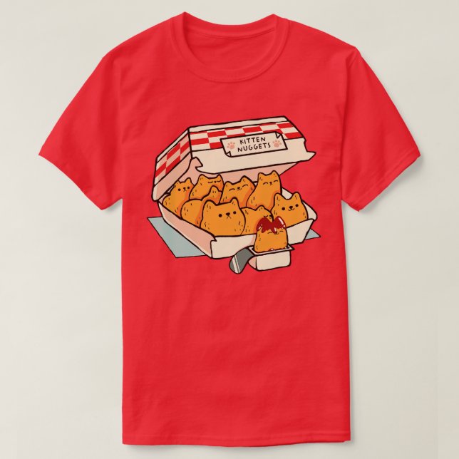 Kitten Nuggets Fast Food Cat by Tobe Fonseca T-Shirt (Design Front)