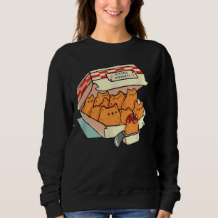 Kitten Nuggets Food Pun Cat Lover Gift Chicken Nug Sweatshirt