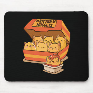 Kitten Nuggets Fun Cute Food Pun Cat Lover Chicken Mouse Mat