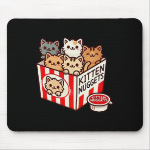 Kitten Nuggets Funny Cute Food Pun Cat Lover Chick Mouse Mat