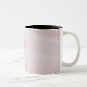 Kitten on Pink Background Two-Tone Coffee Mug
