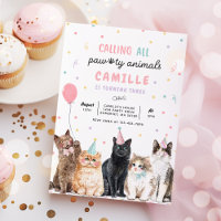 Kitten Party Calling All Pawty Animals Birthday
