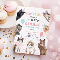 Kitten Party Let's Pawty Kitty Cat Birthday