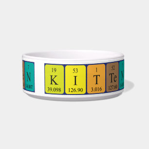 Kitten periodic table name pet bowl 1A