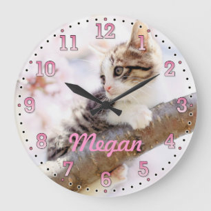 Kitten Personalizable Decorative Wall Clock