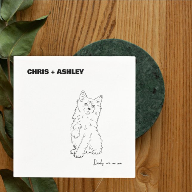 kitten Pet cat Cocktail Napkin for wedding (Creator Uploaded)