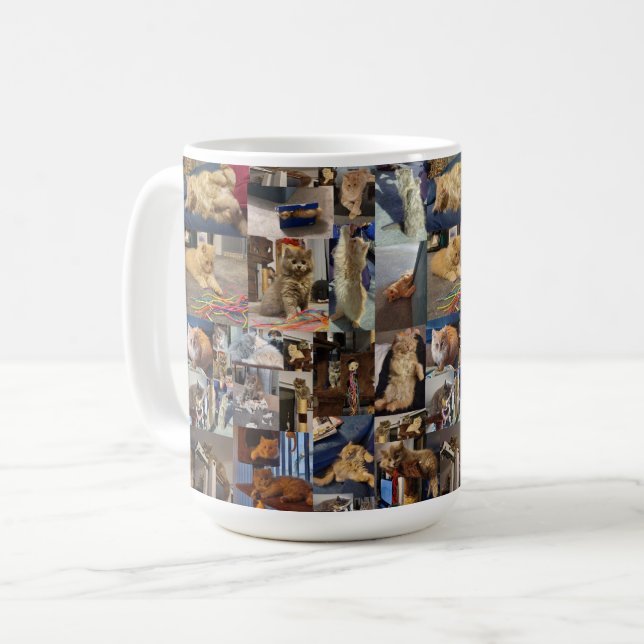 Kitten Photo Collage, Coffee Mug (Front Left)