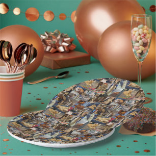 Kitten Photo Collage, Paper Plates