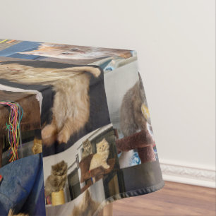 Kitten Photo Collage, Table Cloth