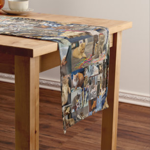 Kitten Photo Collage, Table Runner
