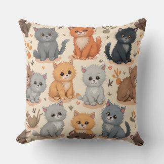 Kitten pillow cushion
