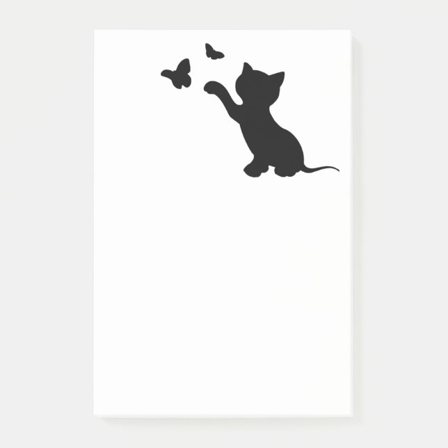 KITTEN PLAYING WITH BUTTERFLIES POST-IT NOTES (Front)