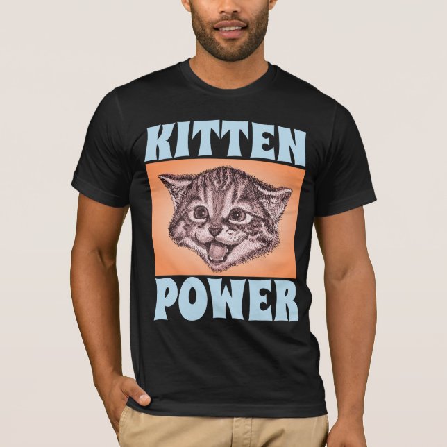 KITTEN POWER MEN'S CAT T-SHIRTS (Front)