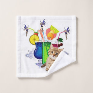 Kitten Purple Fairy Bathroom Towel Sets
