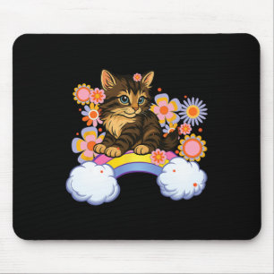 Kitten Rainbow Cute Cat Funny Sarcastic Humour Bac Mouse Mat