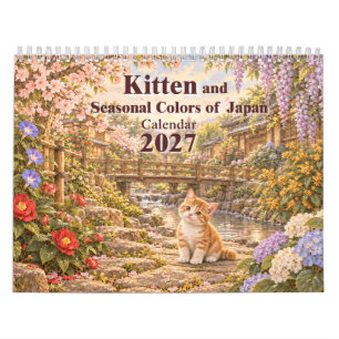 Kitten & Seasonal Colors of Japan Calendar 2027