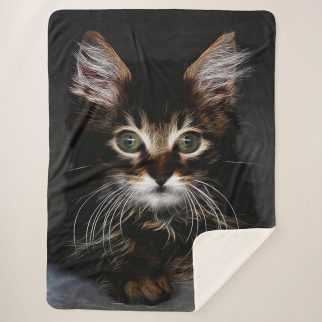 Kitten Sherpa Blanket (Front)
