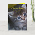 KITTEN, SISTER BIRTHDAY CARD<br><div class="desc">An adorable birthday card for anyone who loves their sister.</div>