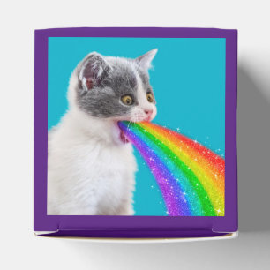 Kitten Spits Up Rainbow Favour Box