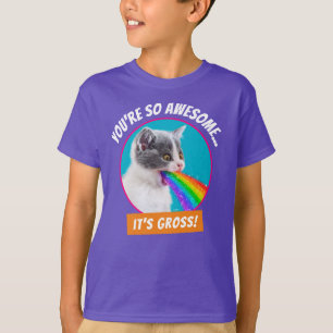 Kitten Spits Up Rainbow T-Shirt
