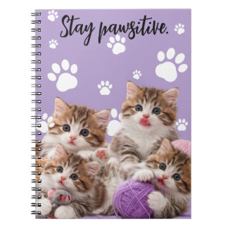 Kitten Stay Pawsitive Notebook