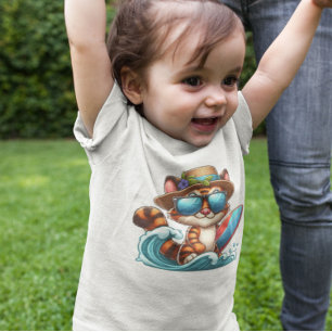 Kitten Surfer  Baby T-Shirt