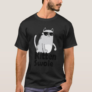 Kitten Swole Cool Cat Weightlifting Fitnesstrainin T-Shirt