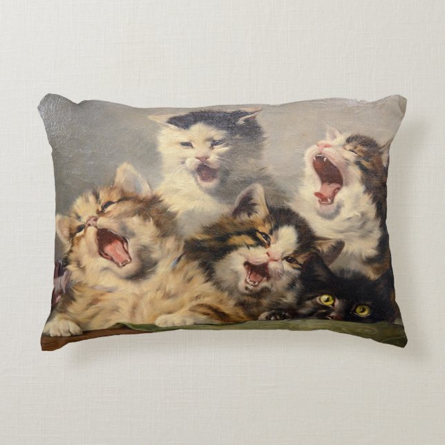 Kitten Symphony by Julius Adam II Decorative Cushion (Front)