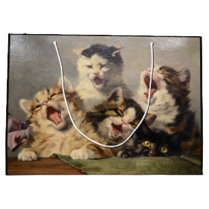 Kitten Symphony by Julius Adam II Large Gift Bag