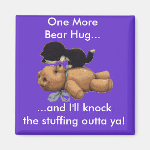 Kitten & Teddy Bear Gifts Magnet