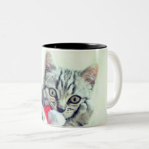 Kitten Two-Tone Coffee Mug