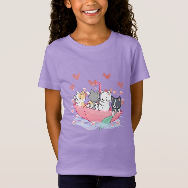Kitten Umbrella     T-Shirt (Front)