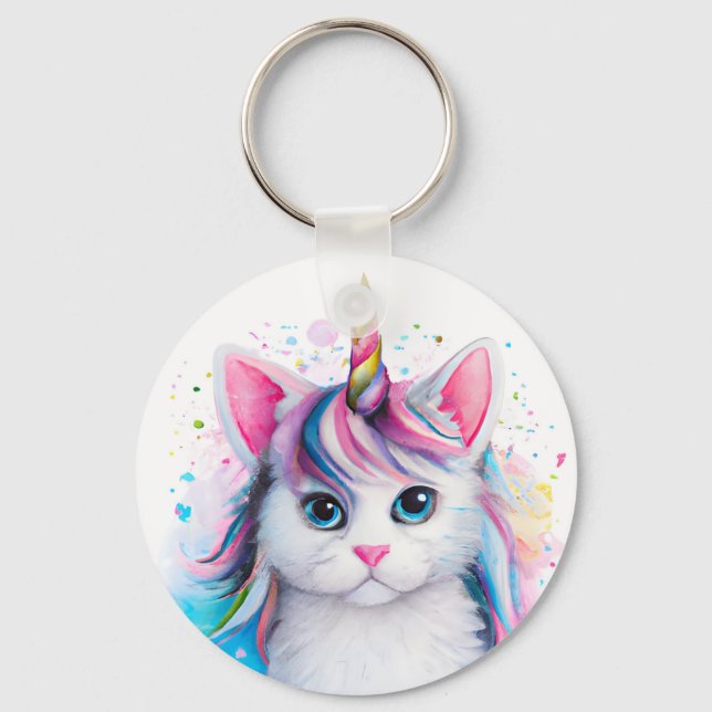 Kitten Unicorn Key Ring (Front)