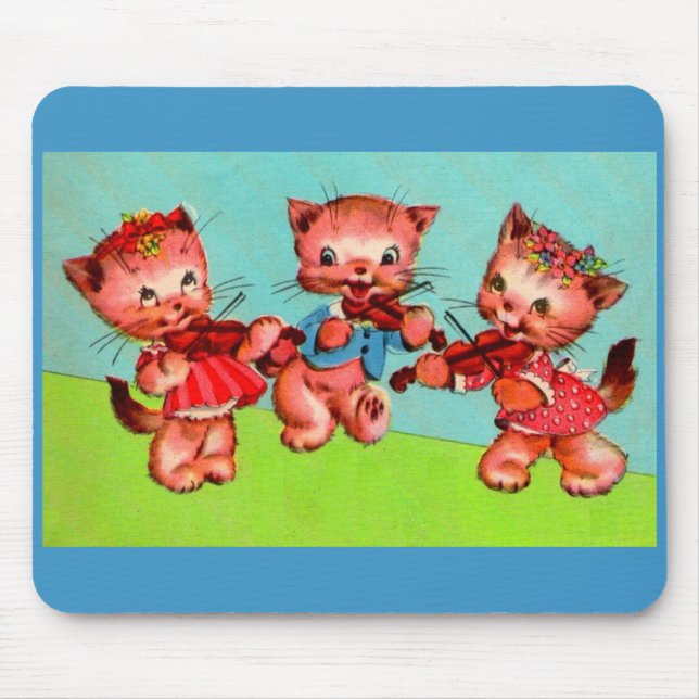 kitten violinists trio mouse mat (Front)