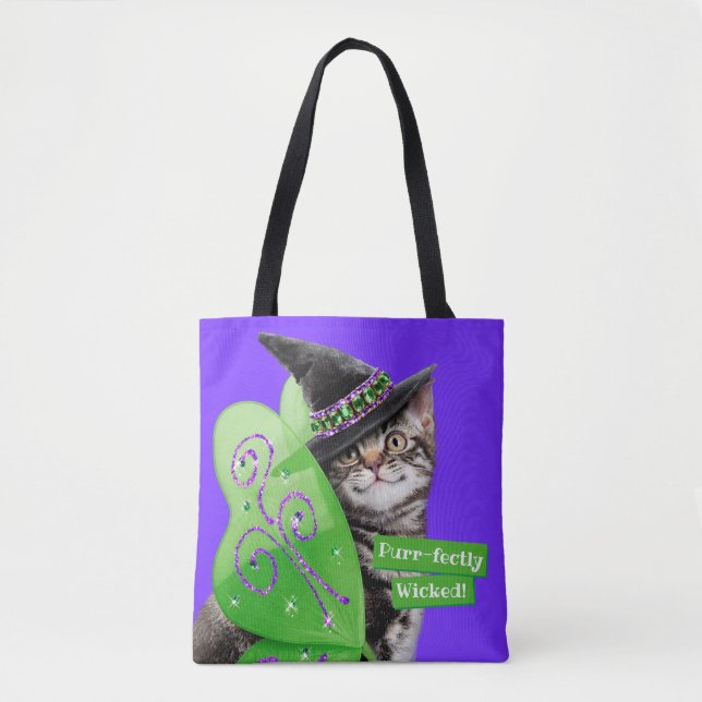 Kitten Witch Fairy Tote Bag (Front)
