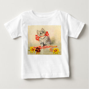 Kitten with a Red Ribbon Baby T-Shirt