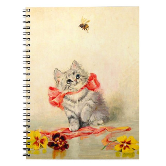 Kitten with a Red Ribbon Notebook (Front)